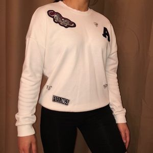 Forever 21 Pullover Sweater - White